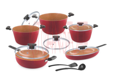 Cookware Set 12 Pcs Almond